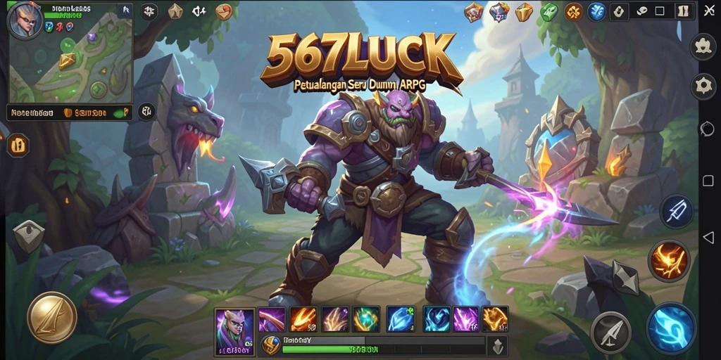 Tampilan gameplay epik dari 567LUCK di dunia ARPG.