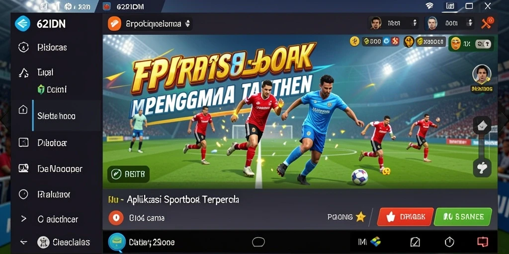 Tampilan atraktif dari aplikasi 62IDN saat memasang taruhan.