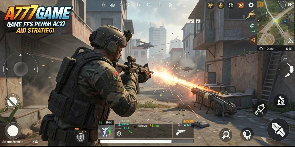 Screenshot aksi seru di A777GAME dengan gameplay FPS mendebarkan.
