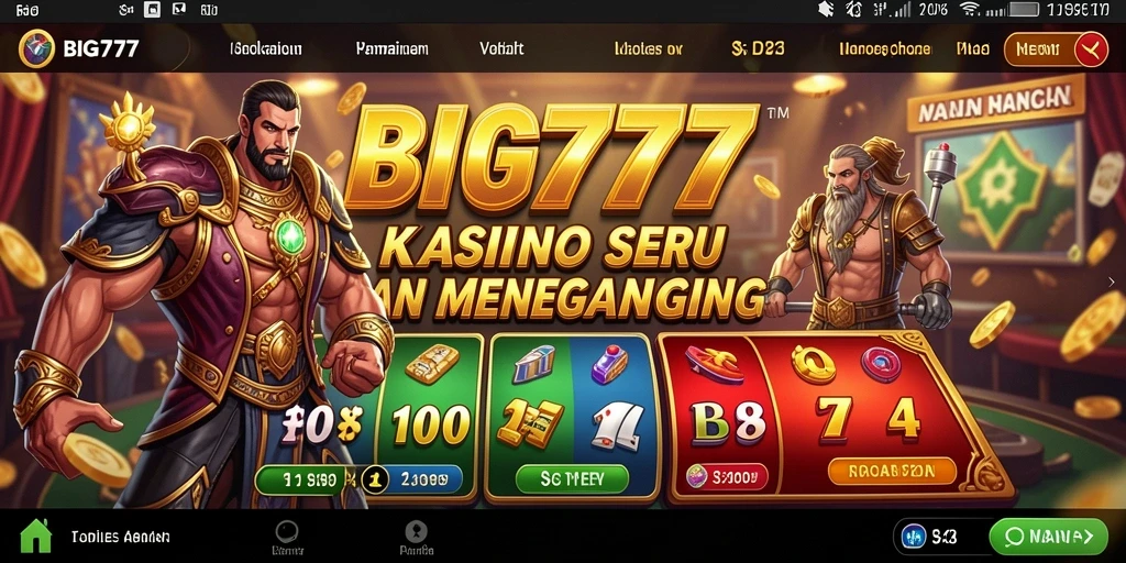 Tampilan menarik dari gameplay Kasino BIG777 yang mengasyikkan.