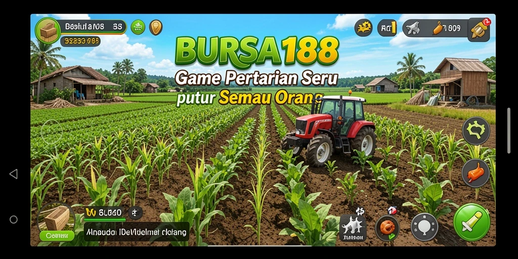 Tampilan menarik dari gameplay BURSA188 dengan aktivitas bertani.