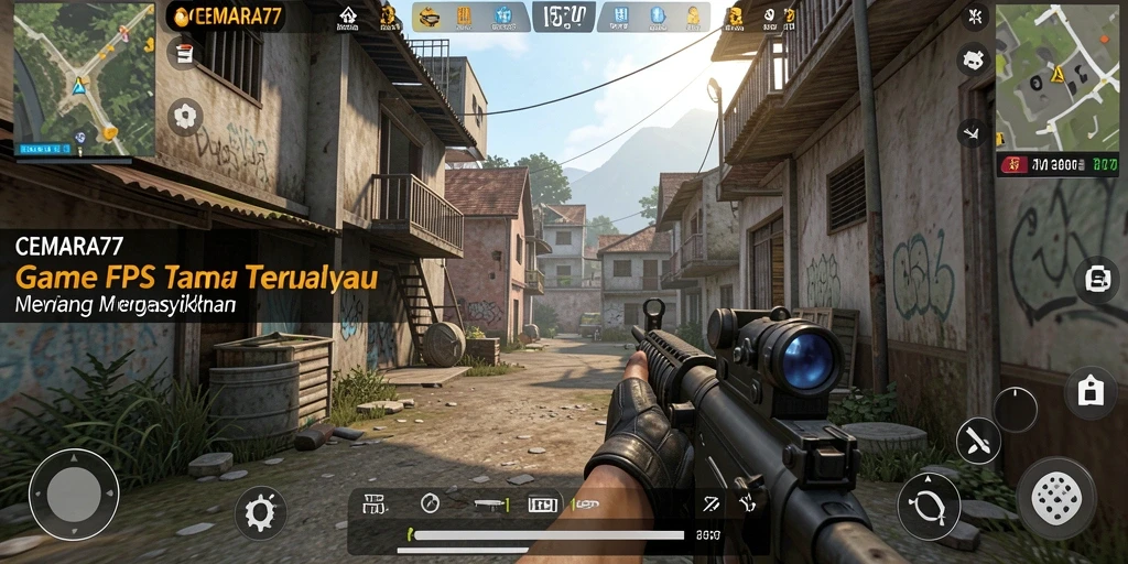 Tangkapan layar gameplay CEMARA77 dengan aksi tembak-menembak yang mendebarkan.