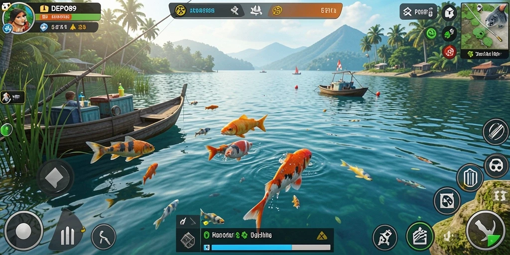 Tampilan gameplay DEPO89 dengan fitur memancing yang menawan.