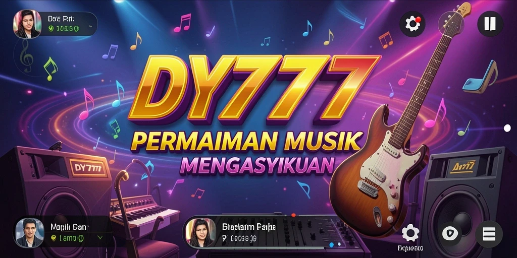 Tampilan gameplay menyenangkan dari DY777 saat bermain musik.