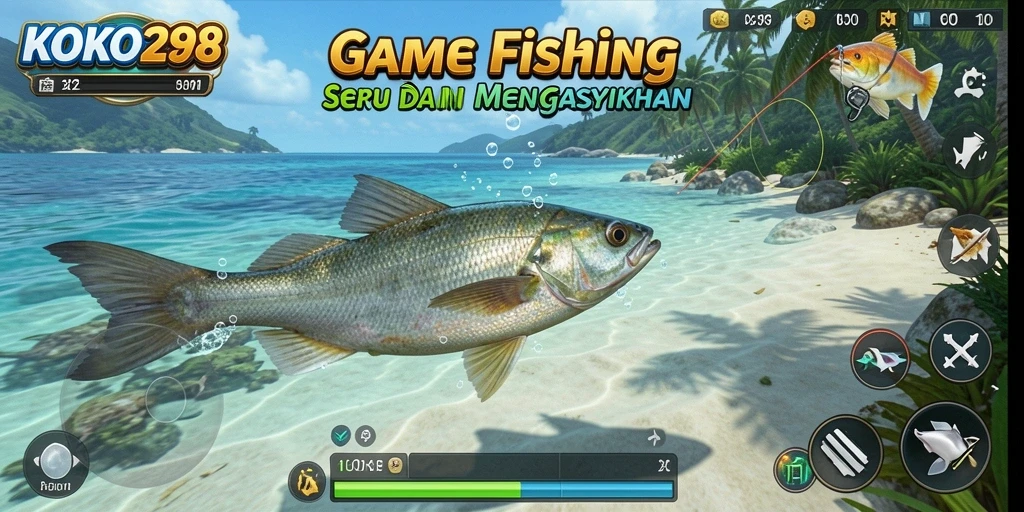 Gameplay seru KOKO288 dengan tampilan memancing yang menawan.