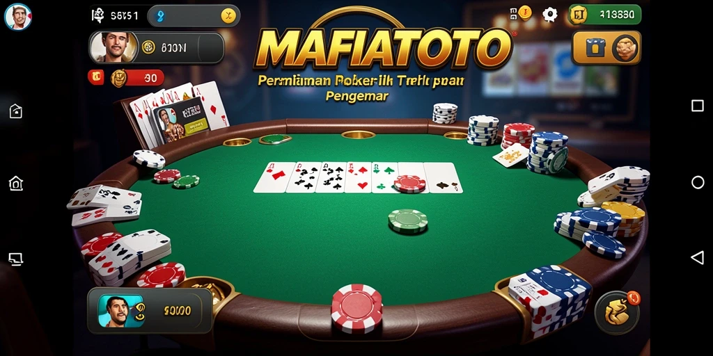 Screenshot gameplay MAFIATOTO menampilkan aksi Poker yang seru dan interaktif.