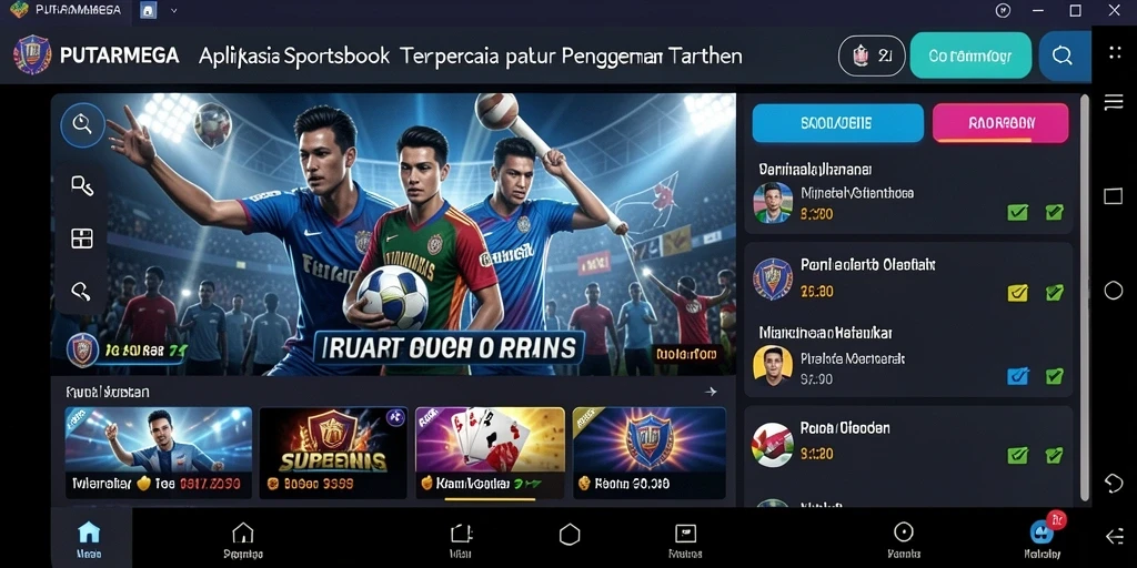Tangkapan layar utama PUTARMEGA menampilkan antarmuka taruhan yang menarik.