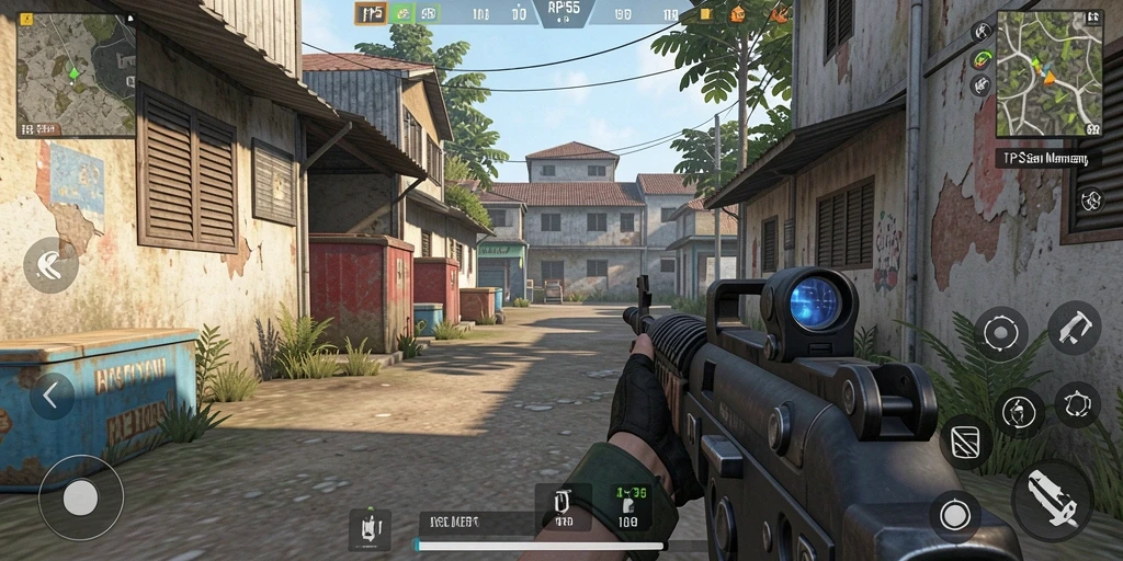 Tampilan gameplay menarik dan mendebarkan di RP55.