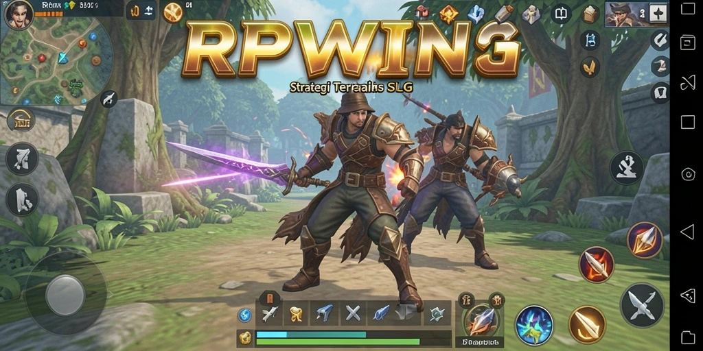 Tampilan screenshot utama <strong>RPWIN1</strong> menggambarkan pertempuran yang mendebarkan dalam permainan SLG.