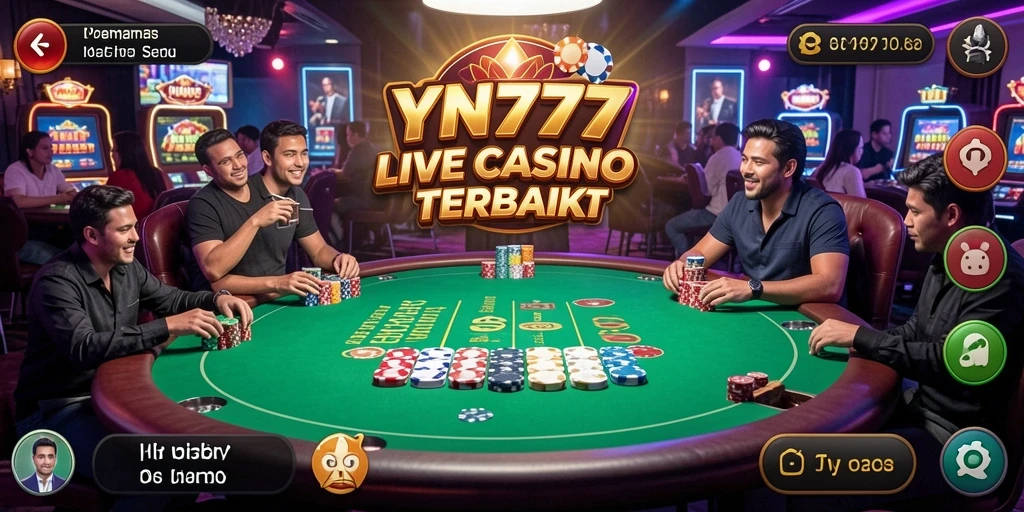 Tampilan permainan Live Casino yang menakjubkan di YN777.